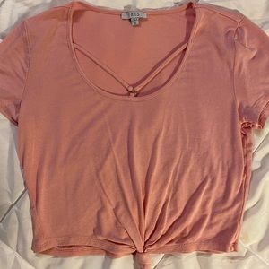 Pink T-Shirt Crop Top